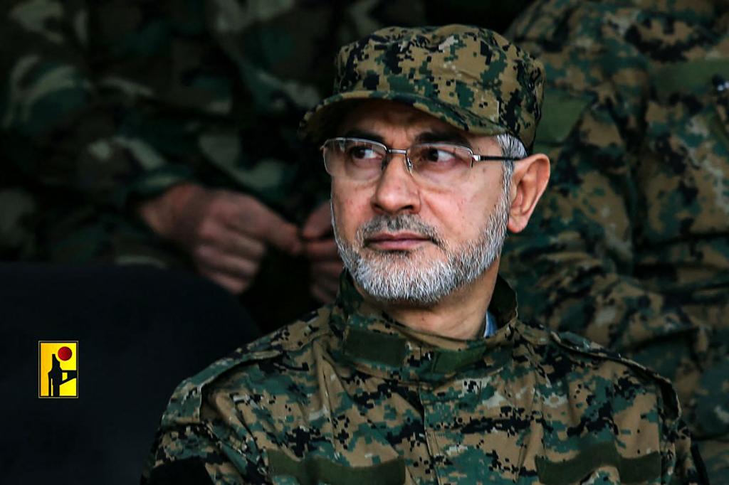 Hezbollah top commander Ibrahim Aqil in military fatigues