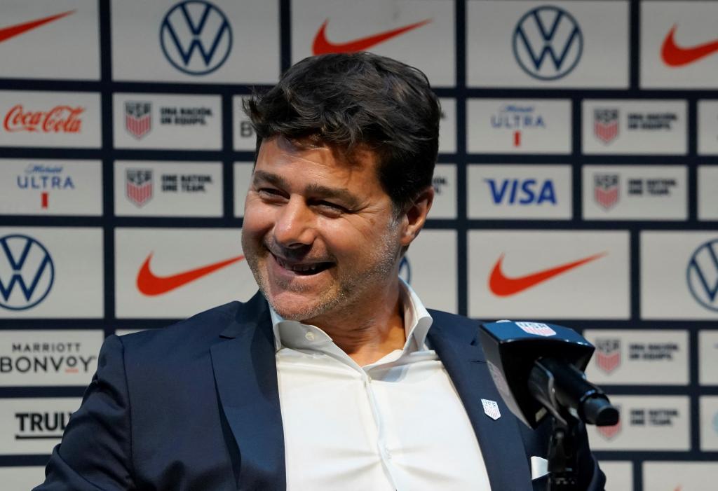 Newly appointed US Men's National Team head coach Argentine Mauricio Pochettino speaks to the media at a press conference on September 13, 2024, in New York. 