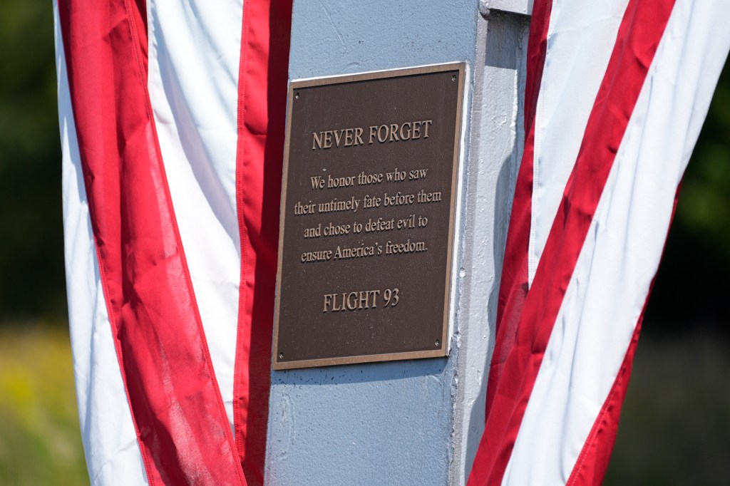 A plaque commemorating flight United 93.