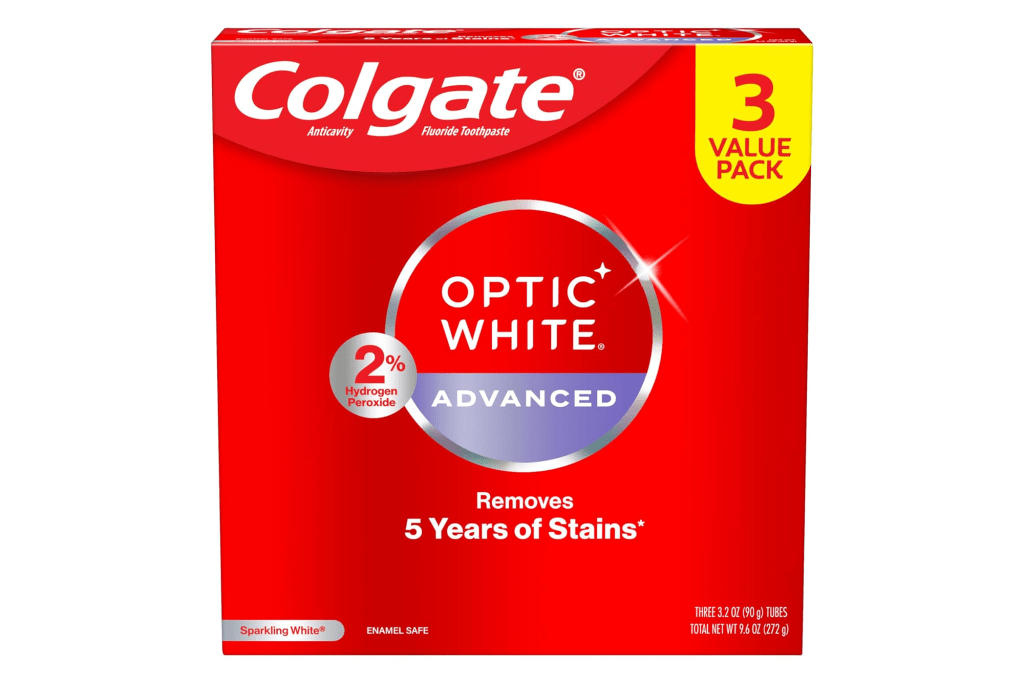 Colgate Optic White Advanced Hydrogen Peroxide Toothpaste (3-Pack)