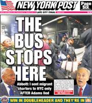 September 30, 2024 New York Post Front Cover