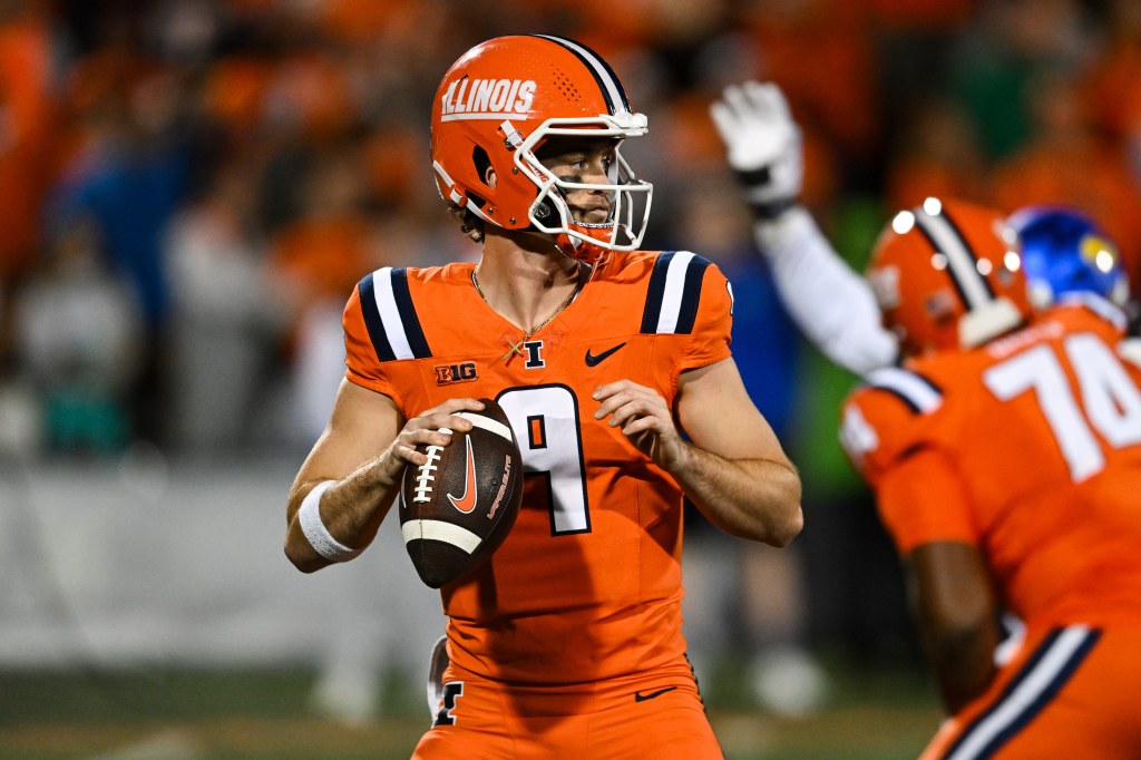 Illinois quarterback Luke Altmyer has been incredibly efficient for the Illini.