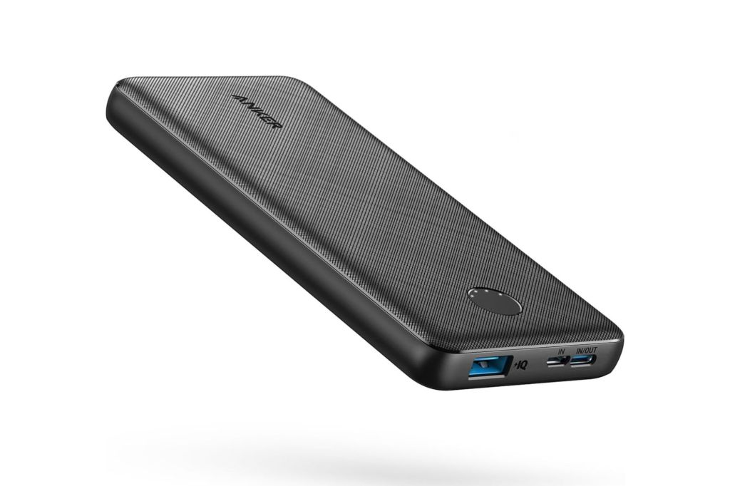 A power bank in the color black