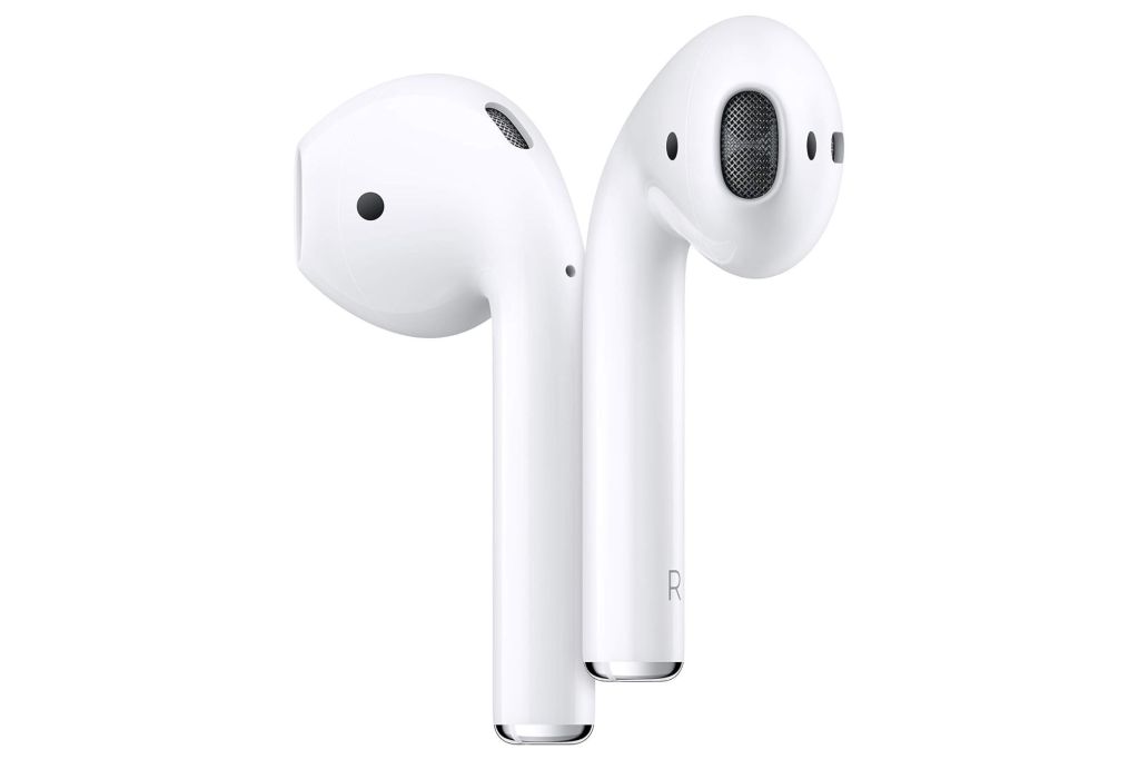 A pair of Apple AirPods