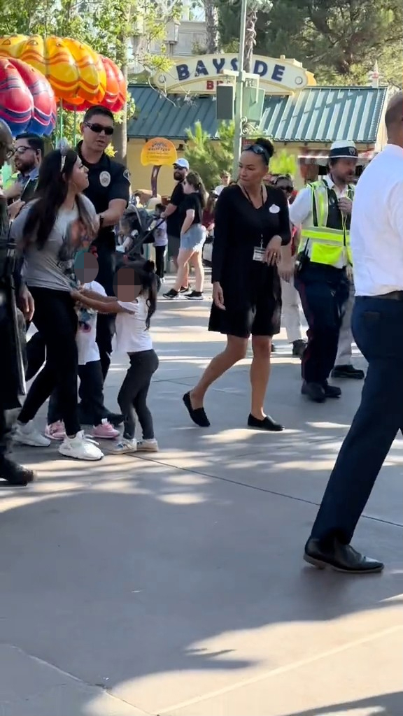 A viral TikTok posted on Wednesday shows the unidentified mother surrounded by Disney security and being led out of the park in cuffs by Anaheim police officers.