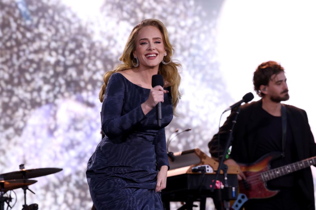 Adele performs in Munich, Germany on August 9