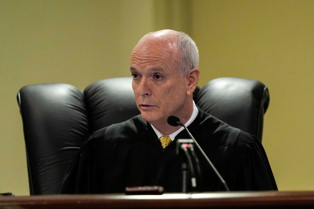 Barrow County Superior Court Judge Currie Mingledorff II speaks during a first appearance of Colt Gray at the Barrow County courthouse for the Wednesday shooting at Apalachee High School, Friday, Sept. 6, 2024