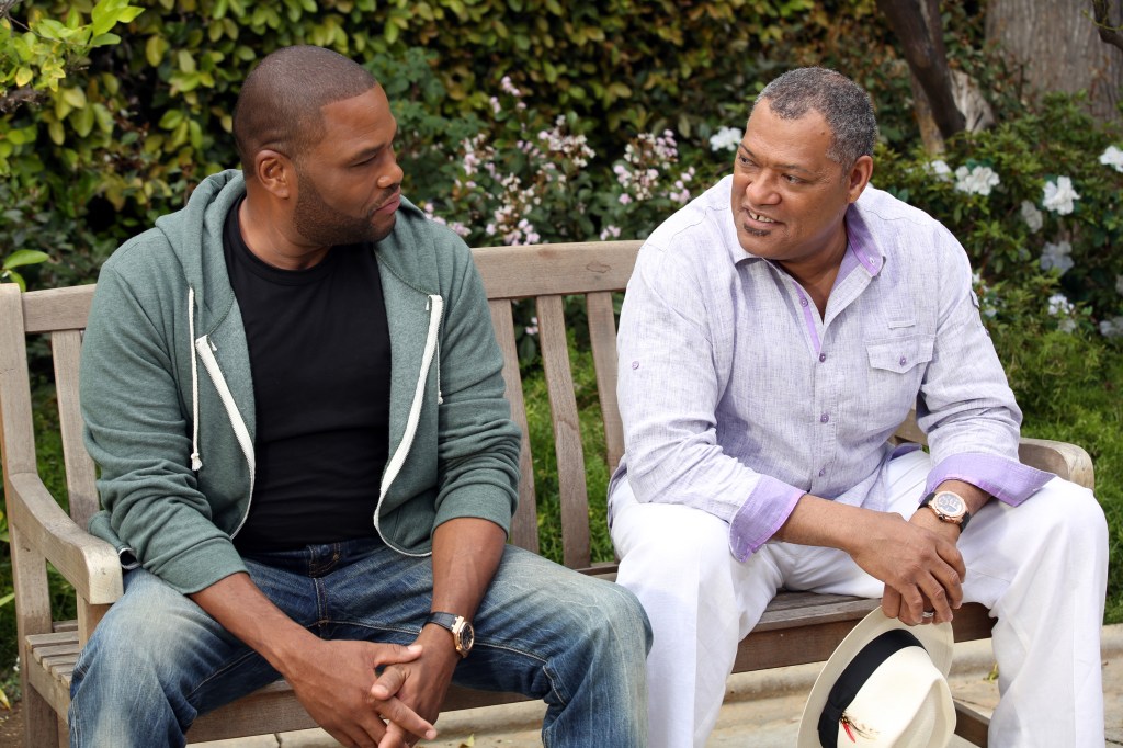 Anthony Anderson and Laurence Fishburne in "Black-ish."