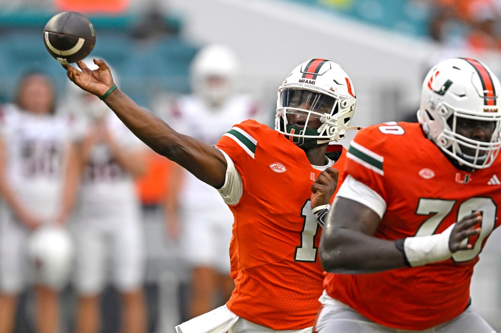 Led by quarterback Cam Ward, Miami's passing game is the strength of its offense.