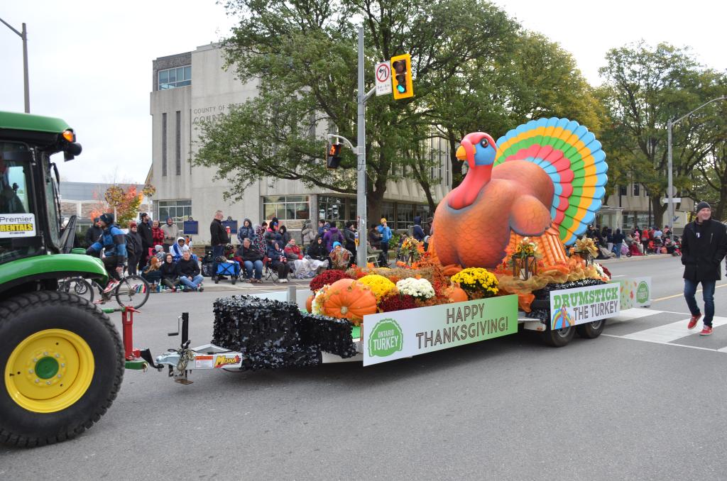 A turkey float named Drumstick at the Kitchener-Waterloo Oktoberfest Thanksgiving Day Parade.