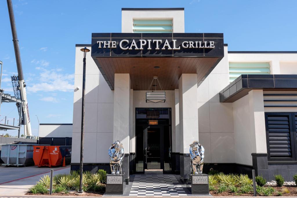 The Capital Grille restaurant front, during the grand opening of OAK in Oklahoma City.