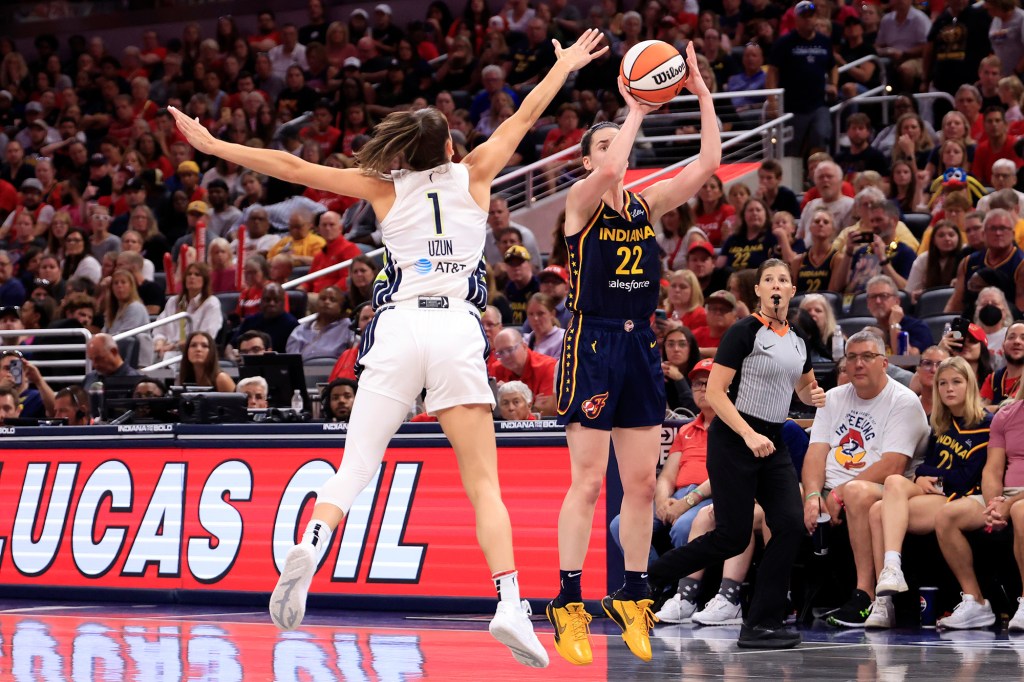 Caitlin Clark scored a career-high 35 points during the Fever's win against the Wings on Sept. 15.