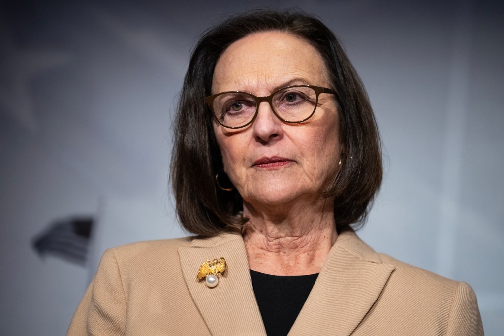 Deb Fischer, R-Neb., and other Republican members of the Senate Armed Services Committee, conduct a news conference in the U.S. Capitol to call for accountability and transparency on the hospitalization of Defense Secretary Lloyd Austin for prostate cancer, on Thursday, January 11, 2024.