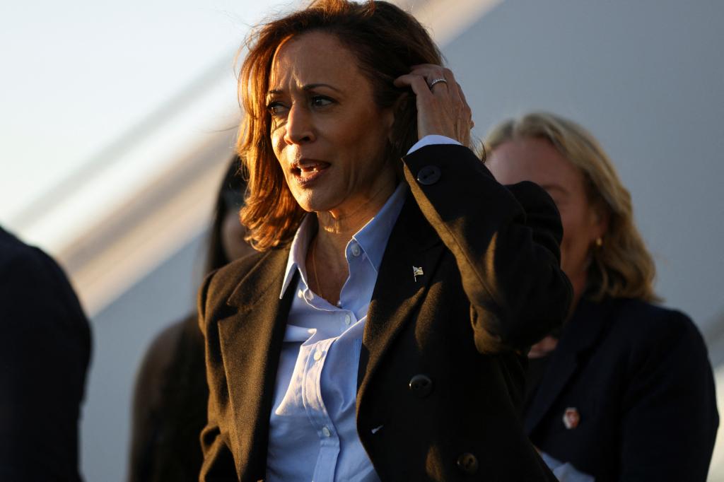 Vice President Kamala Harris prepares to depart Pittsburgh International Airport on Sept. 2, 2024.