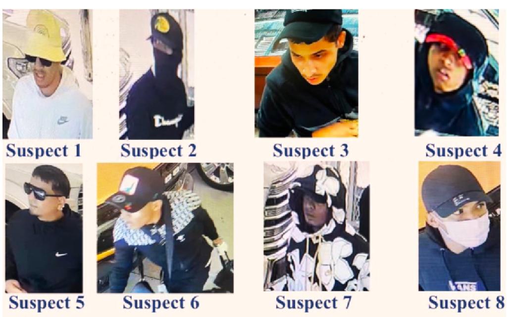 Security camera shots of suspected members of the Venezuelan Tren de Aragua gang in Denver, Colorado.