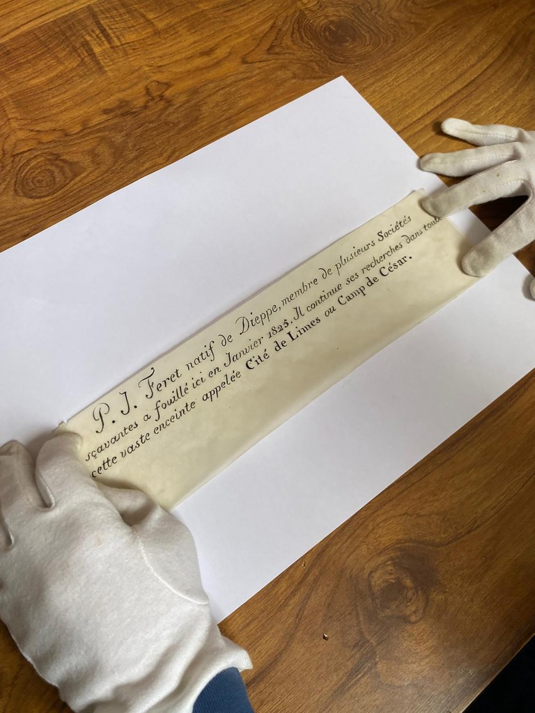 message in a bottle written by archaeologist P.J Fére found in France