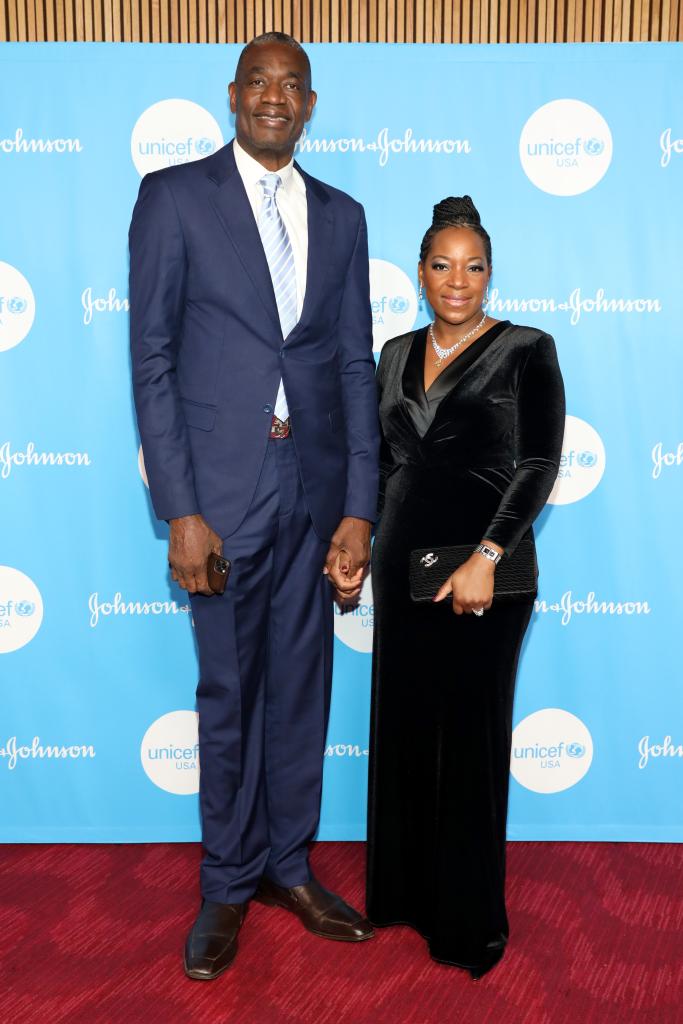 Dikembe Mutombo and his wife Rose in 2021.