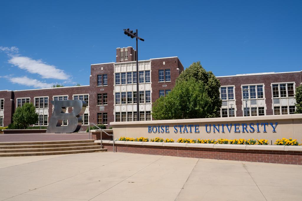 Boise State University sign on campus