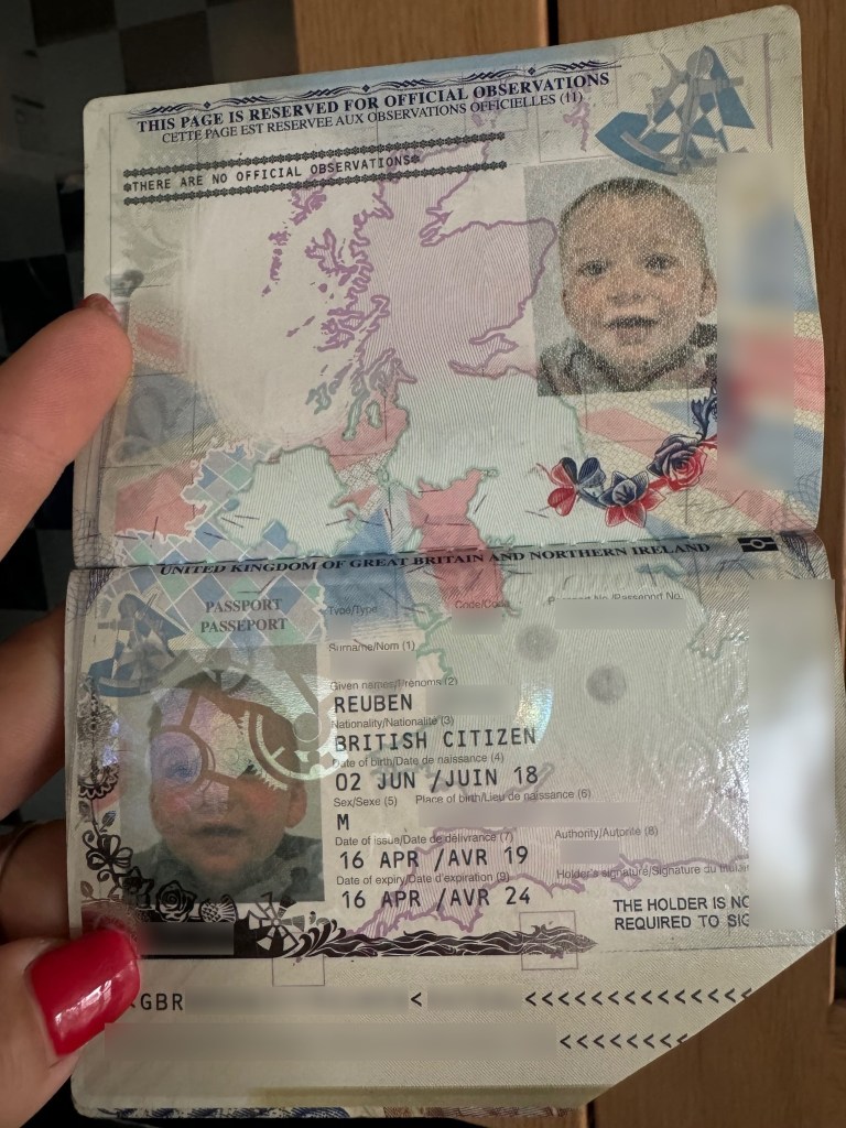 Reuben's expired passport.