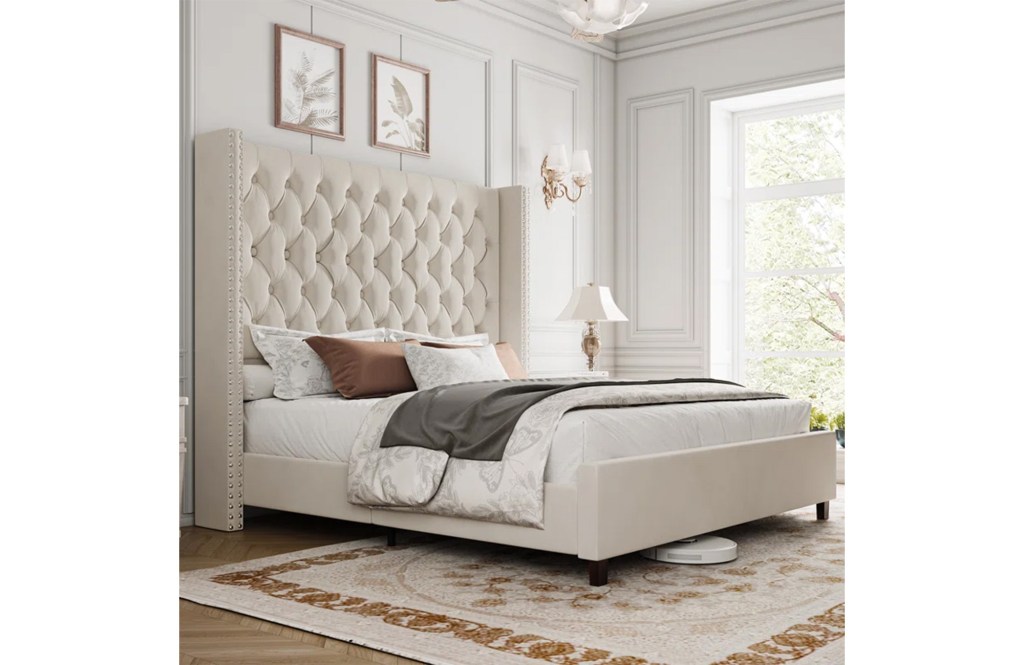 Duluth Upholstered Wingback Bed
