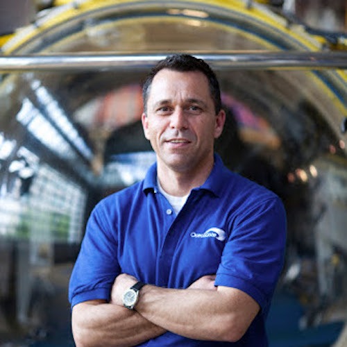 Guillermo Söhnlein, Co-Founder and Expedition Leader of Blue Marble Exploration, wearing a blue shirt