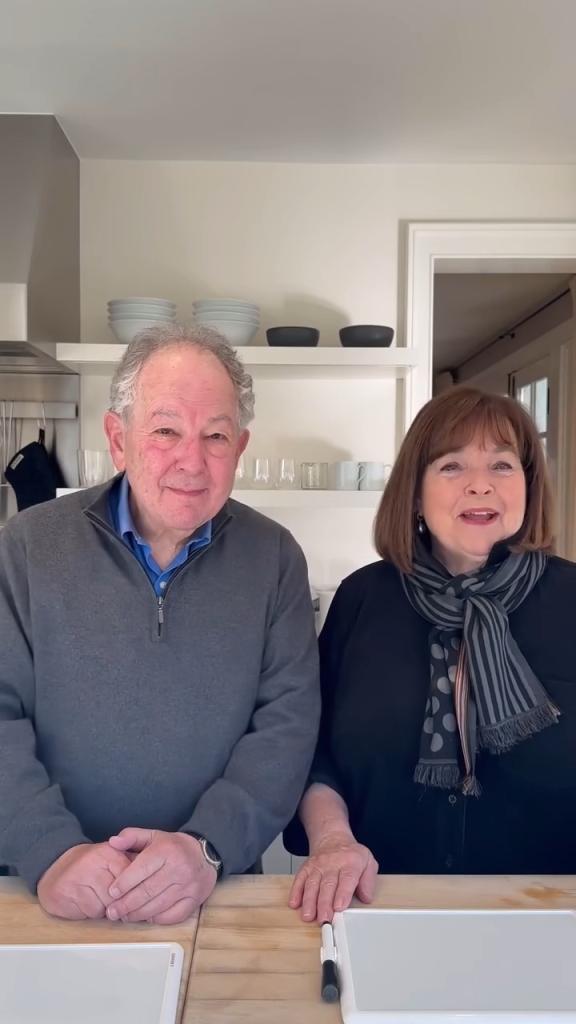 Ina Garten and Jeffrey Garten on Instagram live.