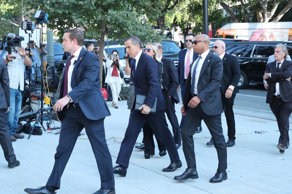 Hunter Biden arrives with his wife Melissa at First Street Federal US District Court