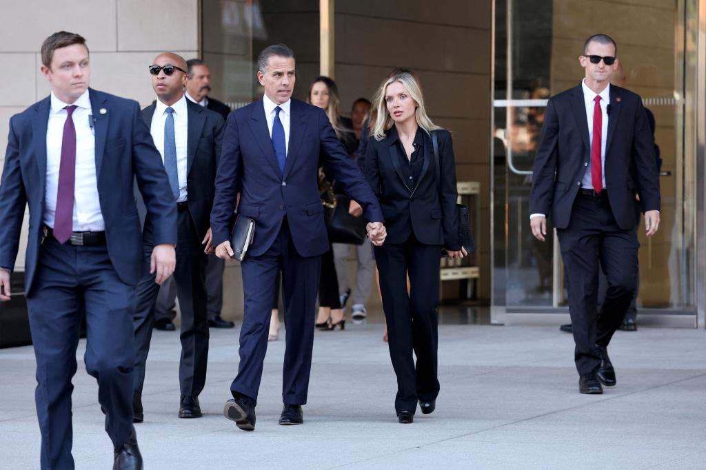 Hunter Biden, son of U.S. President Joe Biden, and his wife Melissa leave the federal court building, in Los Angeles, California, U.S. September 5, 2024