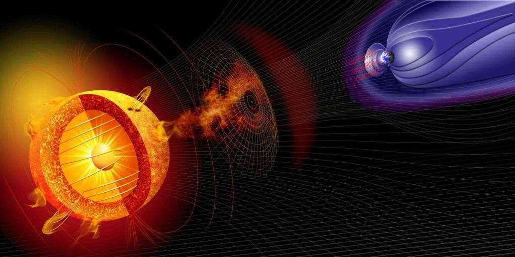 An illustration showing Earth's alignment with the sun during an equinox.