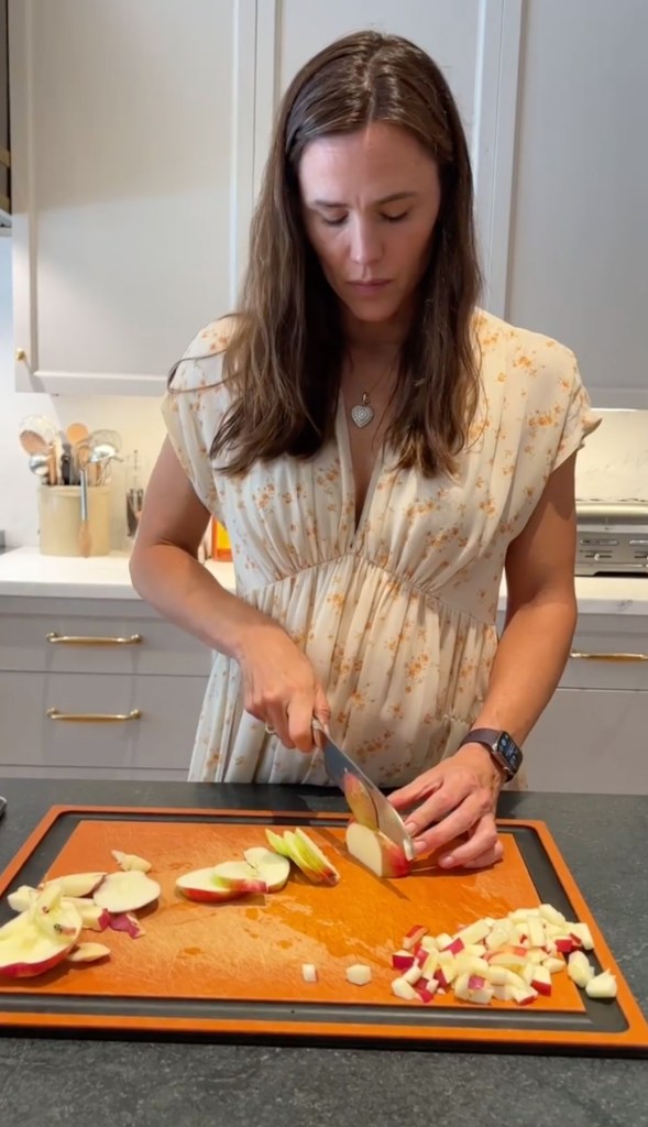 Jennifer Garner in her kitchen