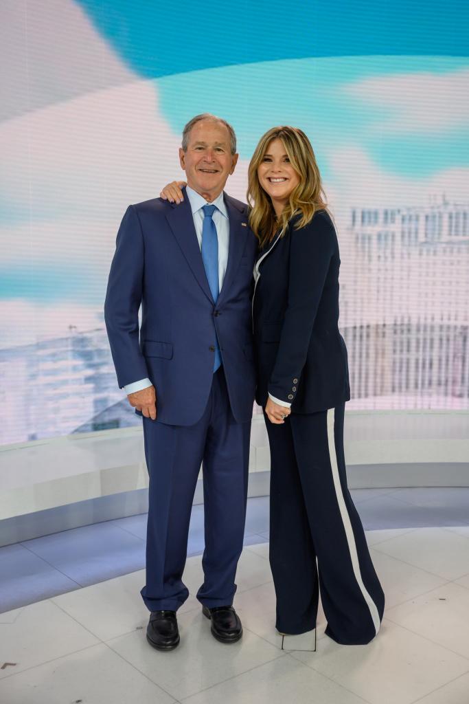 George W. Bush and Jenna Bush Hager on "Today" in 2021.