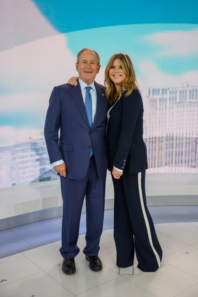 George W. Bush and Jenna Bush Hager on "Today" in 2021.