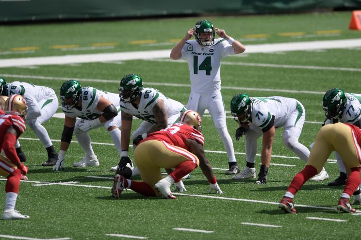 Sam Darnold was the Jets' quarterback during their last game against the 49ers in 2020.