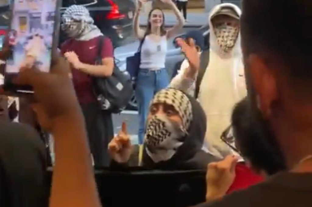 Jewish students from CUNY's City College of New York were berated and told to "go back to Brooklyn" by a group of anti-Israel protesters outside a kosher deli in Midtown South. 