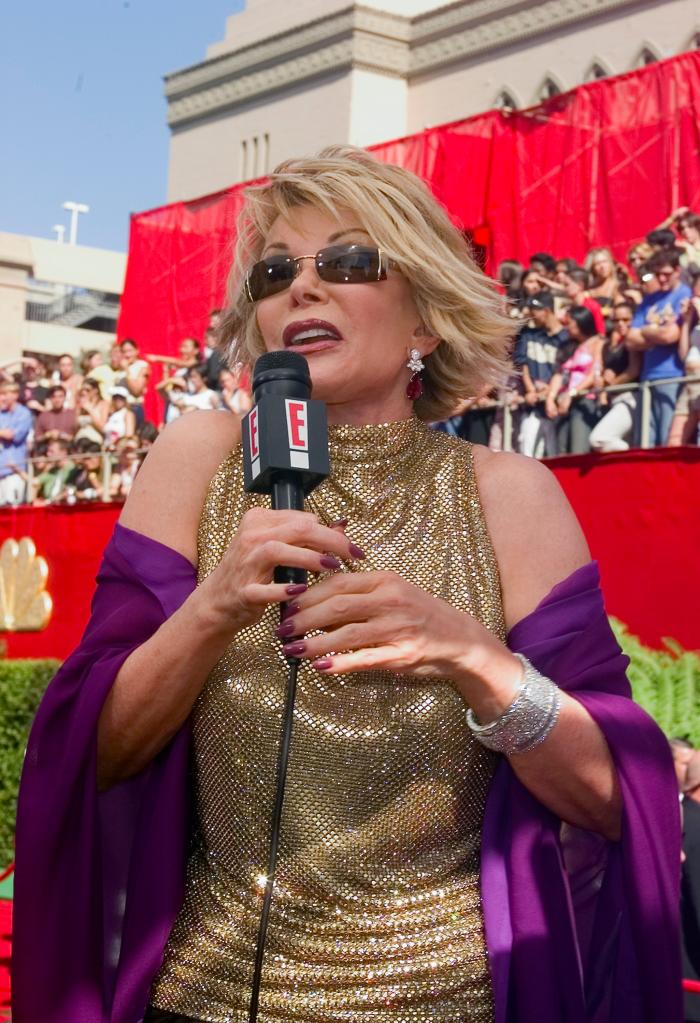 Joan Rivers on the red carpet