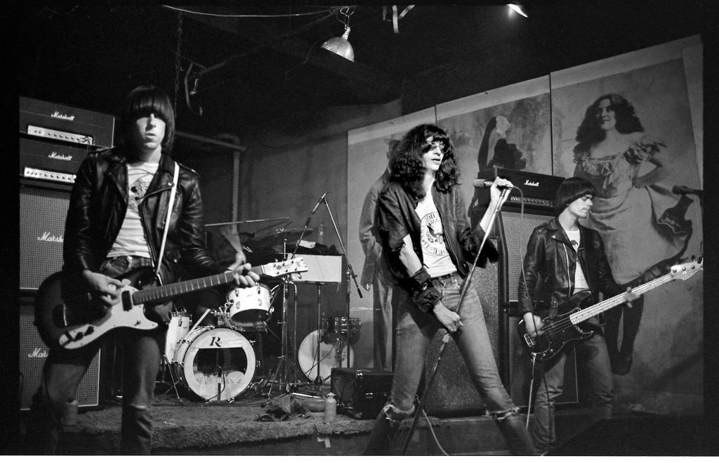 The Ramones on stage at CBGB