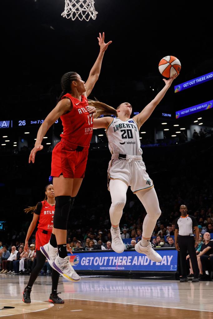 Sabrina Ionescu attempts a shot during the Liberty's loss to the Dream on Sept. 19.