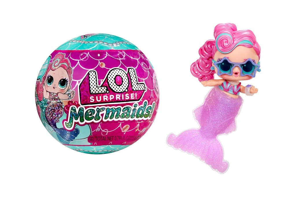 A toy mermaid and a ball