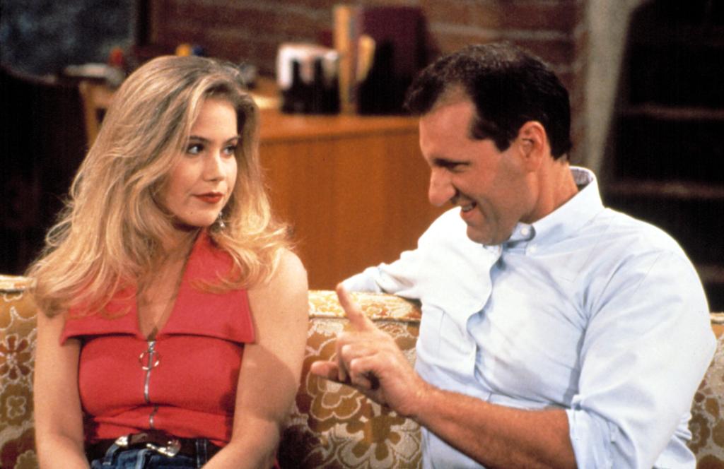 Christina Applegate and Ed O'Neill on "Married... with Children."