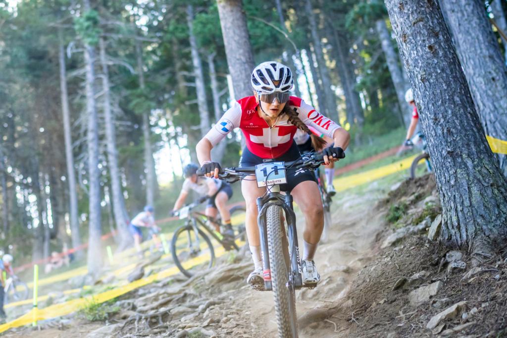 Muriel Furrer from Switzerland, in action during the UCI Cross Country Junior Women, XCO, Mountain Bike World Championship, Aug. 30, 2024.