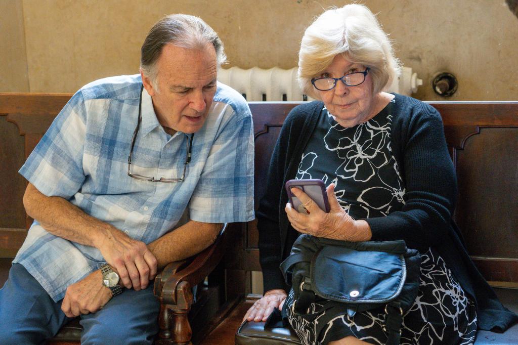 John and Nancy Galloway wait for Thursday's custody hearing