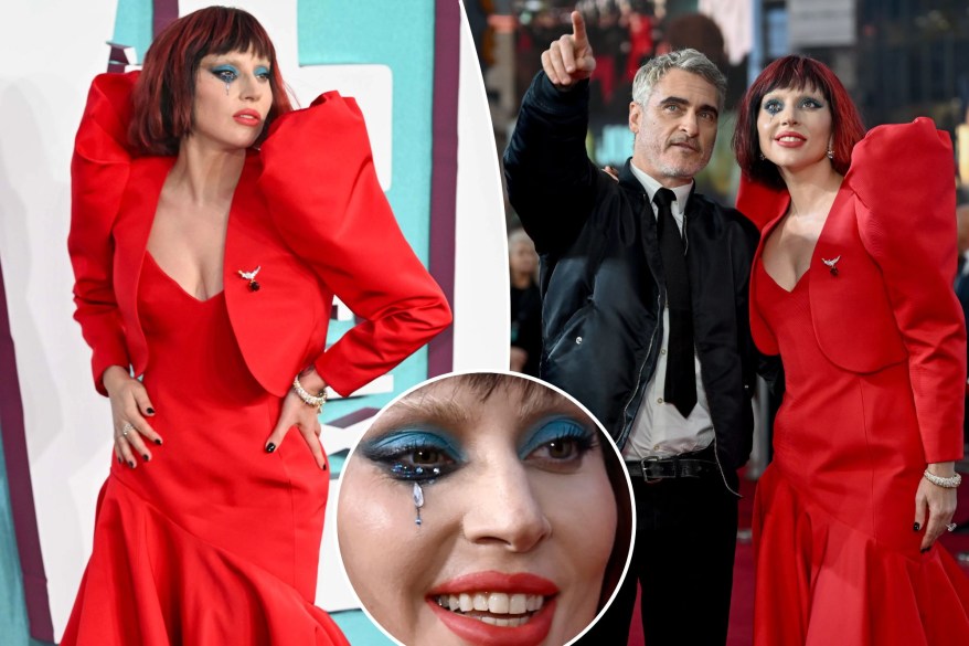 Lady Gaga sheds diamond tears at the 'Joker: Folie à Deux' UK premiere