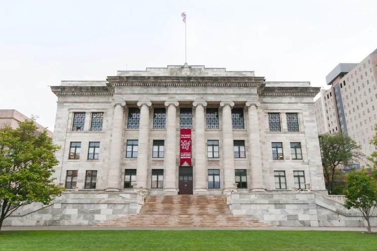 The main building of Harvard Medical School in Longwood Medical Area on Sept. 28, 2015.