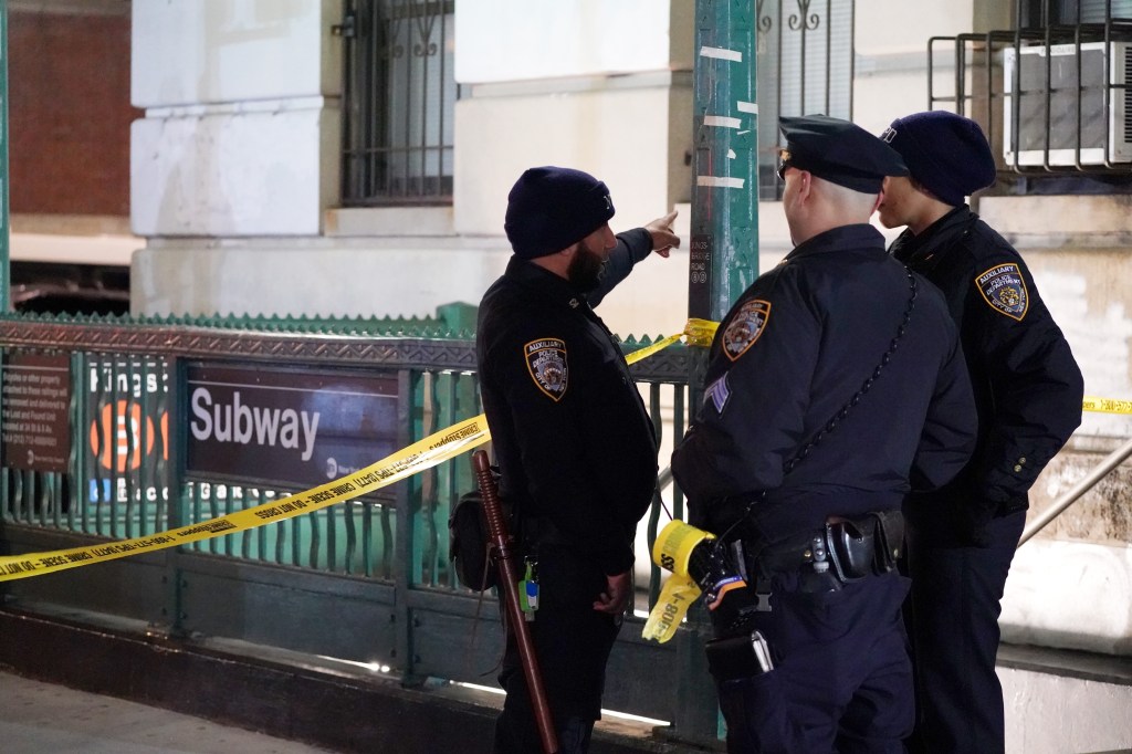 police outside a subway station