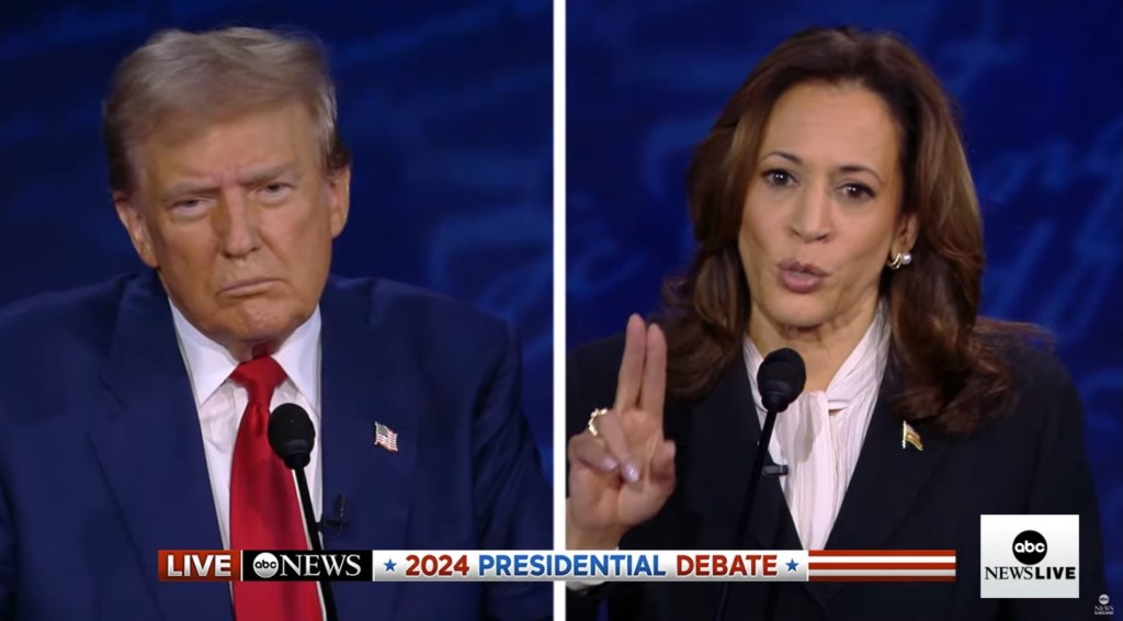 Harris’ neck also got a workout in during the showdown, with the vice president vigorously shaking her head at several points during the debate.