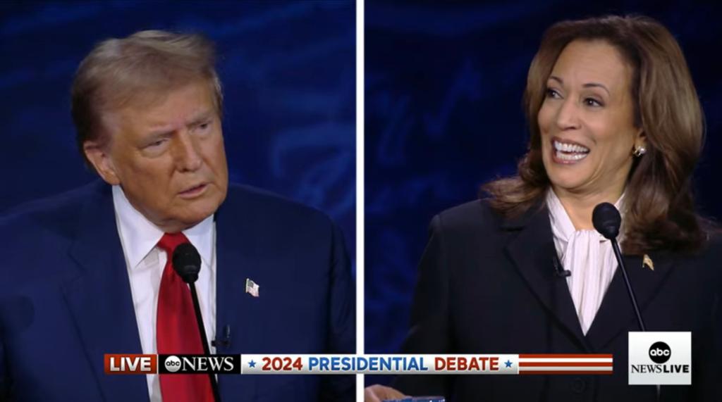 Harris busted out her trademark laugh later when Trump accused her of being “a Marxist.” 