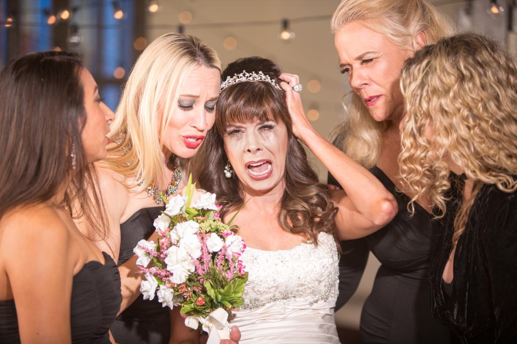 An upset bride. 