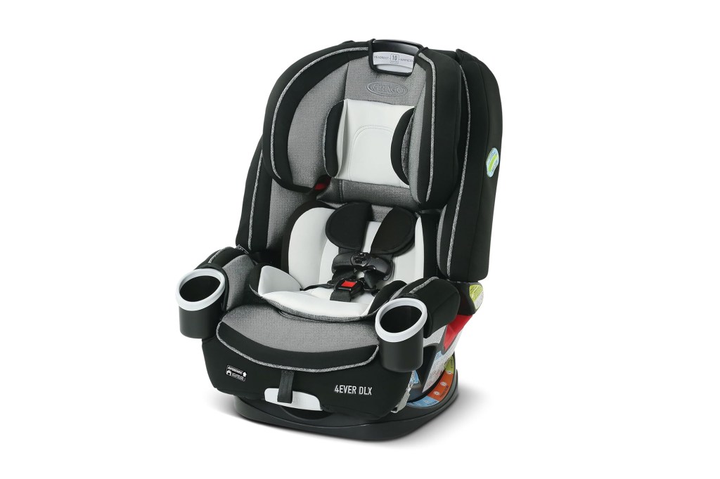 A car seat with a seat belt