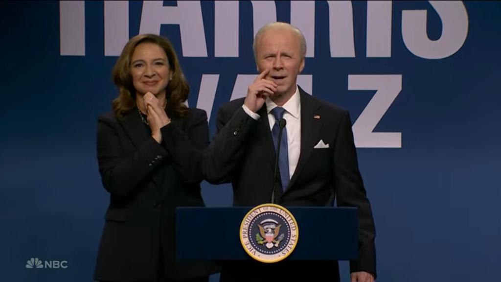 Maya Rudolph and Dana Carvey as Kamala Harris and Joe Biden