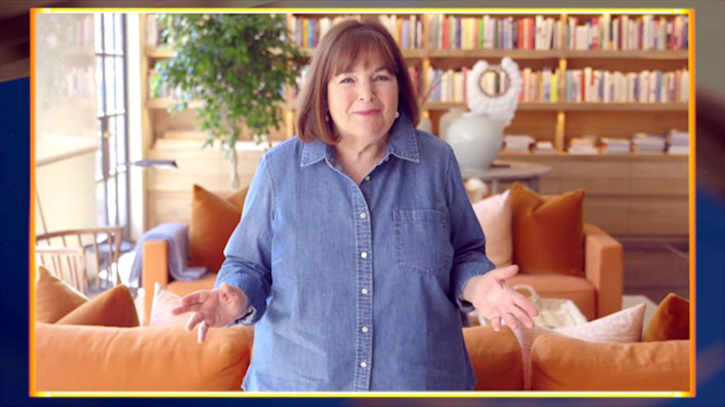 Ina Garten accepts an award at the 2021 Daytime Emmy Awards